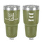 Live Love Lake 30 oz Stainless Steel Ringneck Tumbler - Olive - Double Sided - Front & Back