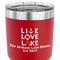 Live Love Lake 30 oz Stainless Steel Ringneck Tumbler - Red - CLOSE UP