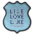 Live Love Lake Iron On Shield Patch C w/ Name or Text