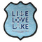 Live Love Lake Iron On Shield Patch C w/ Name or Text