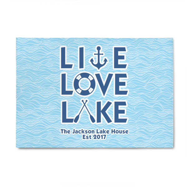Custom Live Love Lake 4' x 6' Indoor Area Rug (Personalized)