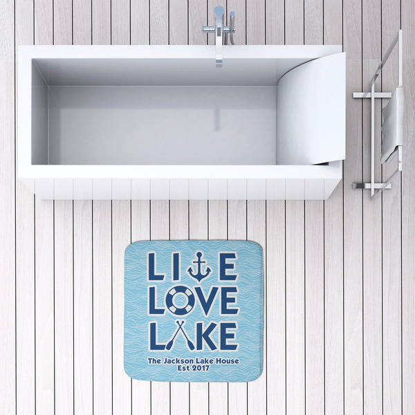 Live Love Lake 48x48 Foam Memory Mat - LIFESTYLE