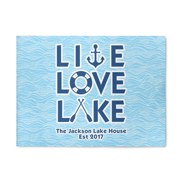 Custom Live Love Lake 5' x 7' Indoor Area Rug (Personalized)