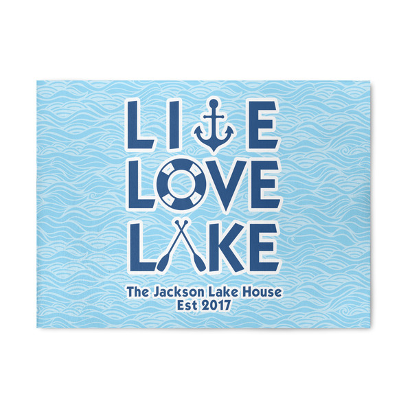 Custom Live Love Lake 5' x 7' Patio Rug (Personalized)