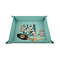 Live Love Lake 6" x 6" Teal Leatherette Snap Up Tray - STYLED