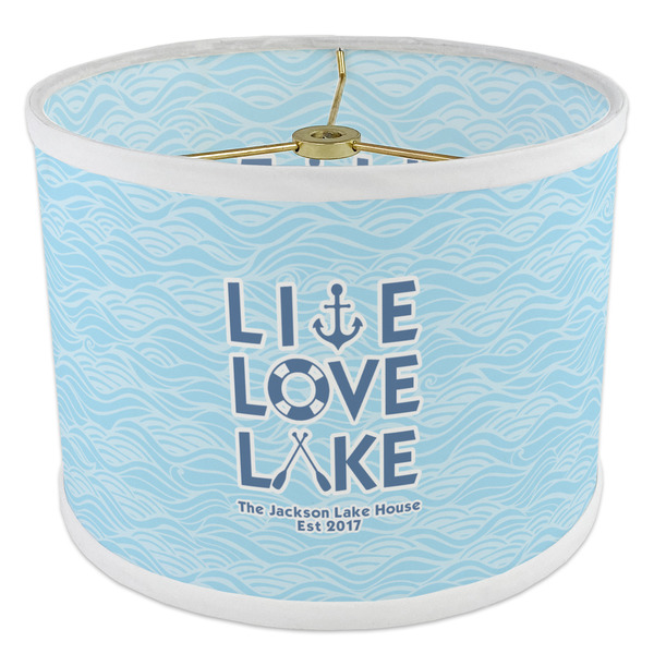 Live Love Lake 8" Drum Lampshade - ANGLE Poly-Film
