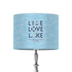 Live Love Lake 8" Drum Lamp Shade - Fabric (Personalized)