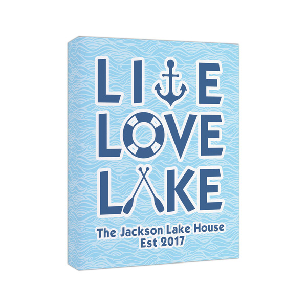 Live Love Lake 8x10 - Canvas Print - Angled View