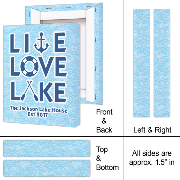 Live Love Lake 8x10 - Canvas Print - Approval