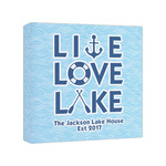 Live Love Lake Canvas Print - 8x8 (Personalized)