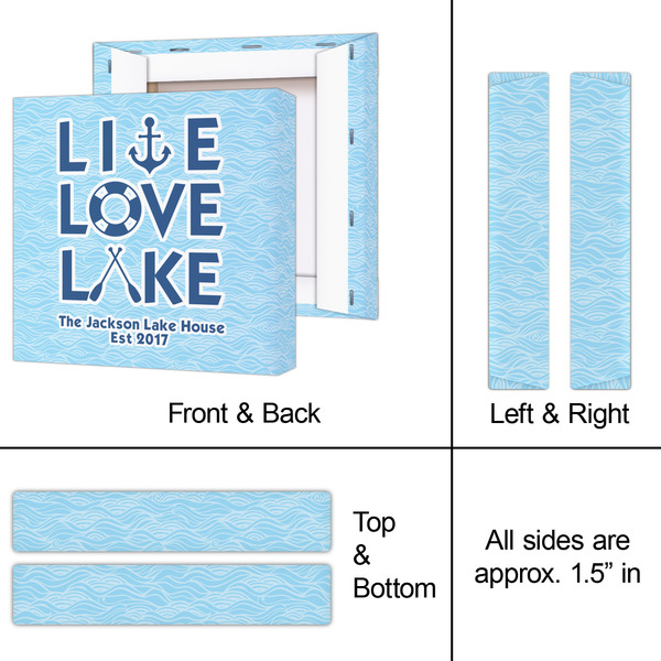 Live Love Lake 8x8 - Canvas Print - Approval
