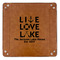Live Love Lake 9" x 9" Leatherette Snap Up Tray - APPROVAL (FLAT)