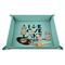 Live Love Lake 9" x 9" Teal Leatherette Snap Up Tray - STYLED