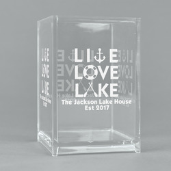 Live Love Lake Acrylic Pen Holder (Personalized)