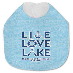 Live Love Lake Jersey Knit Baby Bib w/ Name or Text