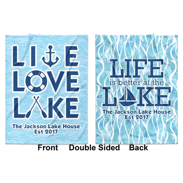 Live Love Lake Baby Blanket (Double Sided - Printed Front and Back)