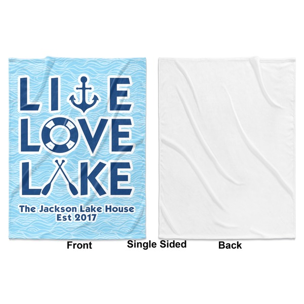 Live Love Lake Baby Blanket (Single Sided - Printed Front, White Back)