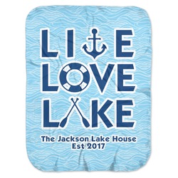 Live Love Lake Baby Swaddling Blanket (Personalized)