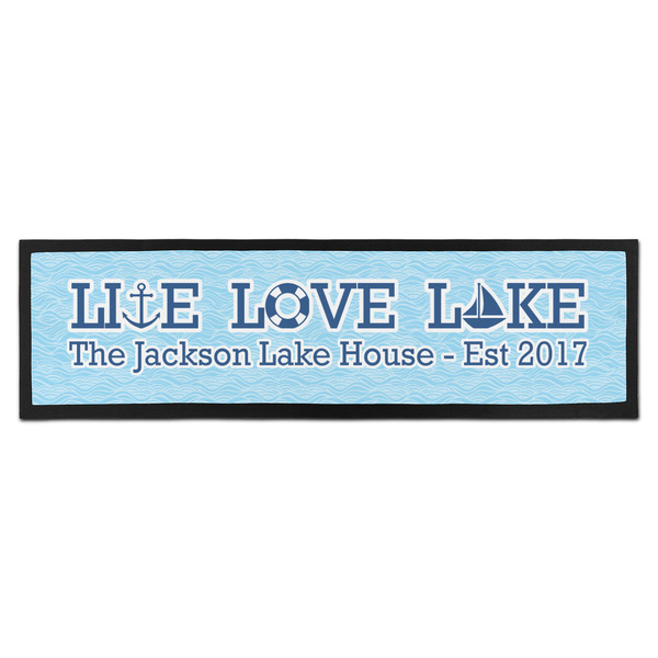 Custom Live Love Lake Bar Mat - Large (Personalized)
