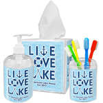 Live Love Lake Acrylic Bathroom Accessories Set w/ Name or Text