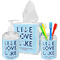 Live Love Lake Acrylic Bathroom Accessories Set w/ Name or Text