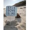 Live Love Lake Beach Spiker white on beach with sand