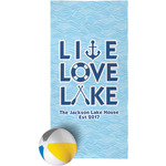 Live Love Lake Beach Towel (Personalized)