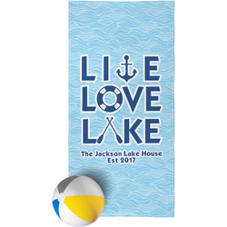 Live Love Lake Beach Towel (Personalized)