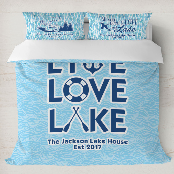 Custom Live Love Lake Duvet Cover Set - King (Personalized)