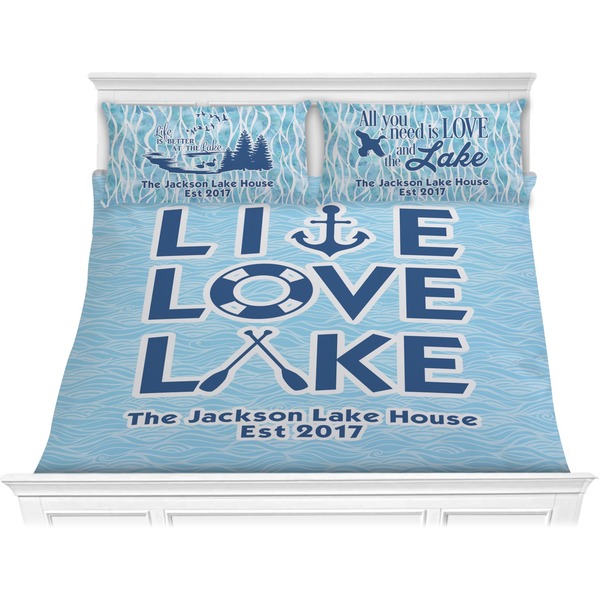 Custom Live Love Lake Comforter Set - King (Personalized)