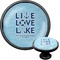 Live Love Lake Black Custom Cabinet Knob (Front and Side)
