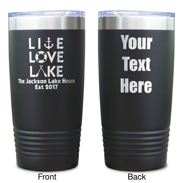 Live Love Lake Black Polar Camel Tumbler - 20oz - Double Sided  - Approval
