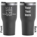 Live Love Lake RTIC Tumbler - Black - Engraved Front & Back (Personalized)