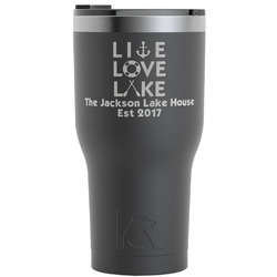 Live Love Lake RTIC Tumbler - Black - Engraved Front (Personalized)