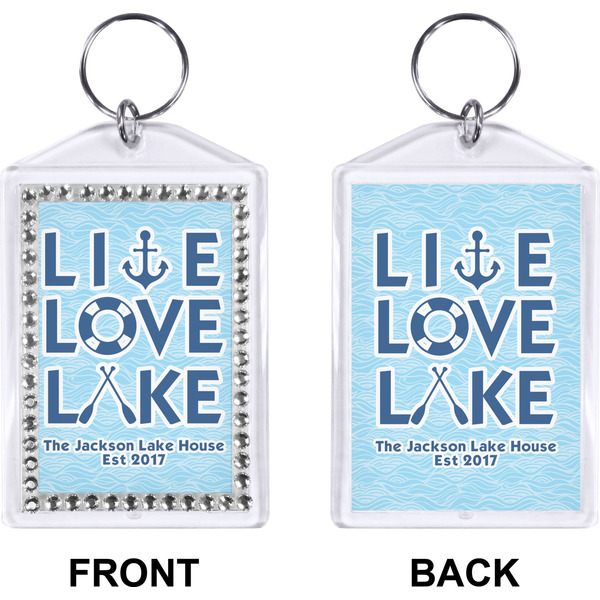 Live Love Lake Bling Keychain (Front + Back)