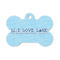 Live Love Lake Bone Shaped Dog ID Tag - Small (Personalized)