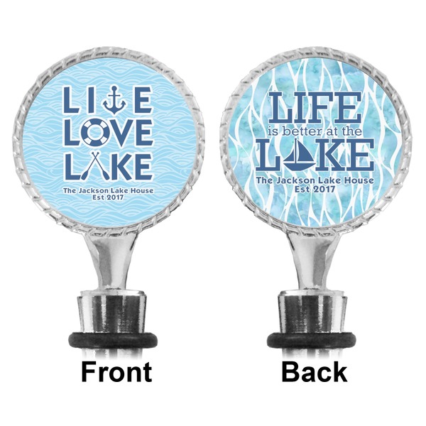 Live Love Lake Bottle Stopper - Front and Back