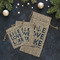 Live Love Lake Burlap Gift Bags - LIFESTYLE (Flat lay)