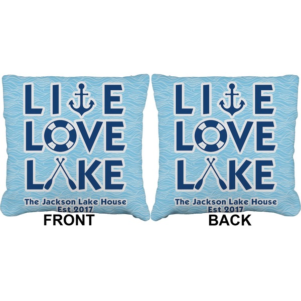 Live Love Lake Burlap Pillow Approval