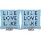 Live Love Lake Burlap Pillow Approval