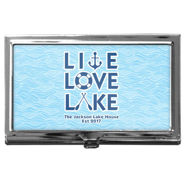 Custom Live Love Lake Business Card Case