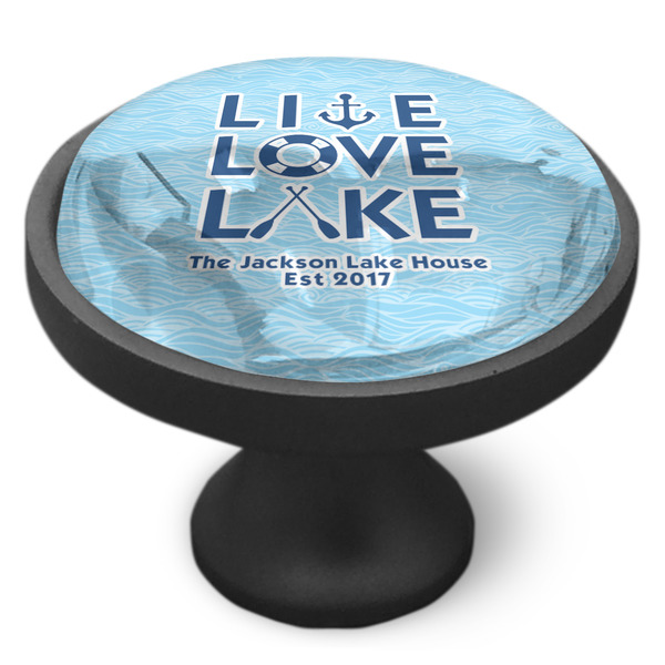 Live Love Lake Cabinet Knob - Black - Side