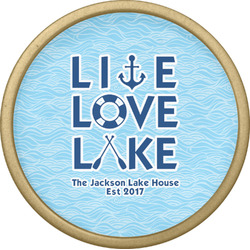 Live Love Lake Cabinet Knob - Gold (Personalized)