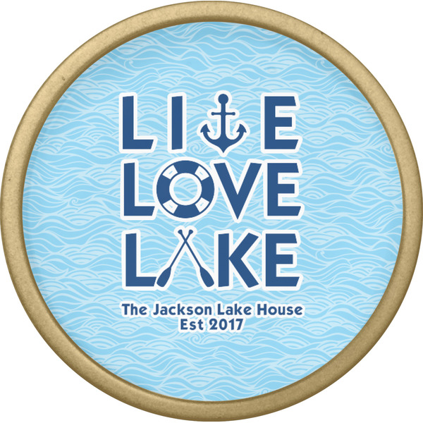 Live Love Lake Cabinet Knob - Gold - Front
