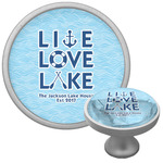 Live Love Lake Cabinet Knob (Silver) (Personalized)