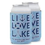 Live Love Lake Can Cooler (12 oz) w/ Name or Text