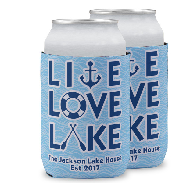Custom Live Love Lake Can Cooler (12 oz) w/ Name or Text