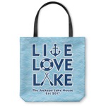 Live Love Lake Canvas Tote Bag - Large - 18"x18" (Personalized)
