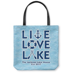 Live Love Lake Canvas Tote Bag (Personalized)