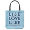 Live Love Lake Canvas Tote Bag (Front)